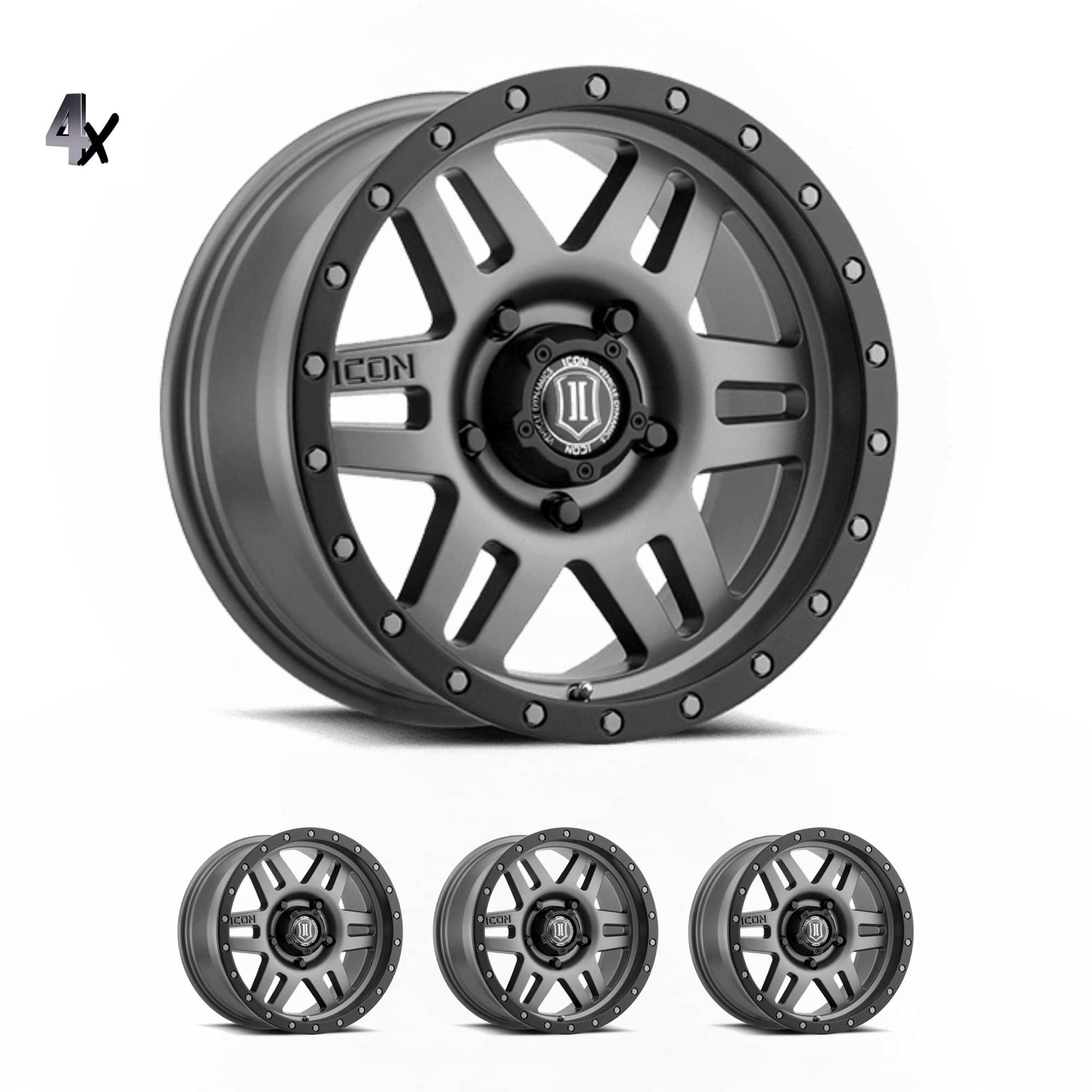 TUNDRA (17×8.50) 4 TITANIUM SIX SPEED 5×150 +25 Offset