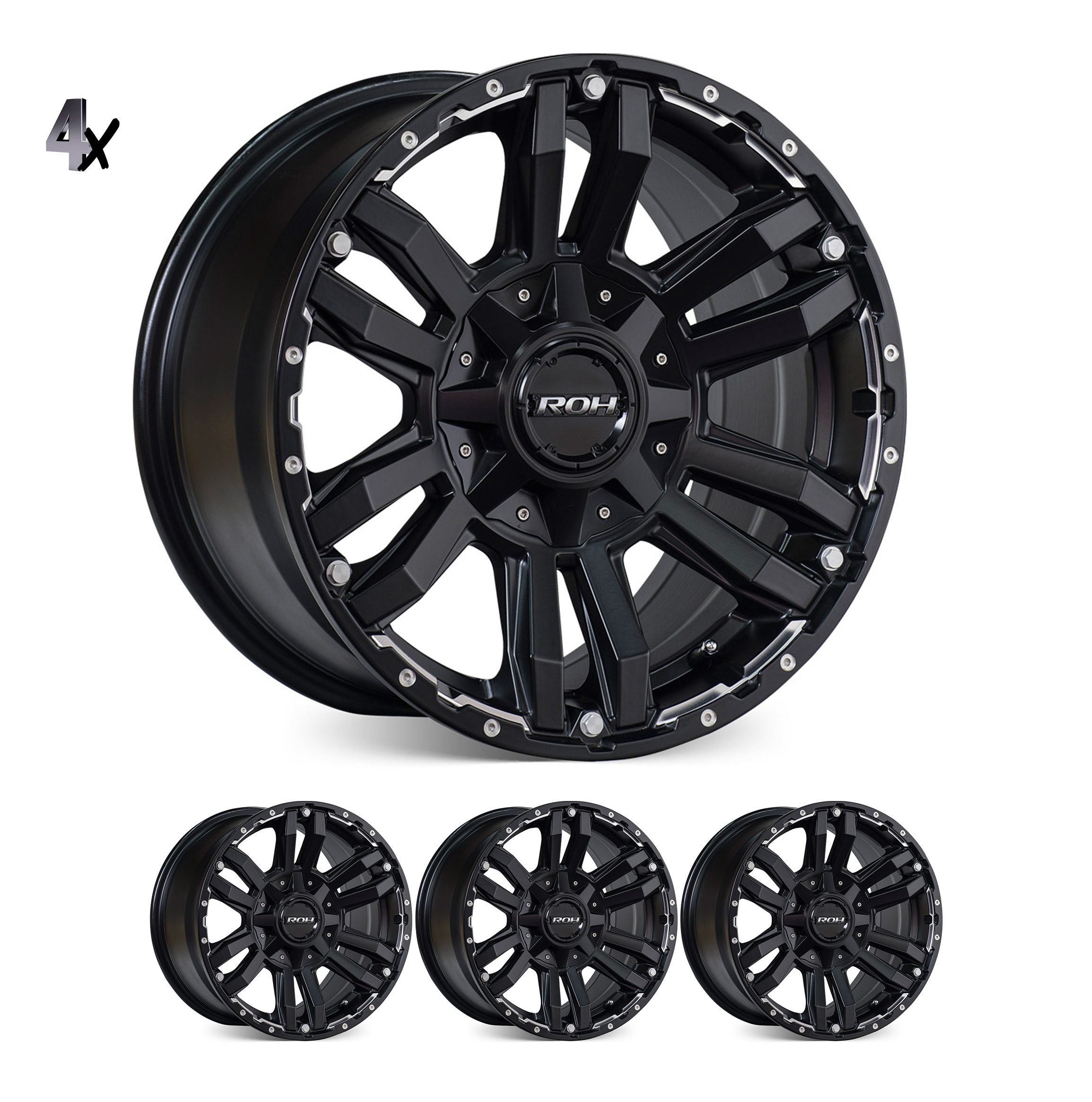 Hilux (17X9) 4x VAPOUR WHEELS (6/139) +12 OFFSET