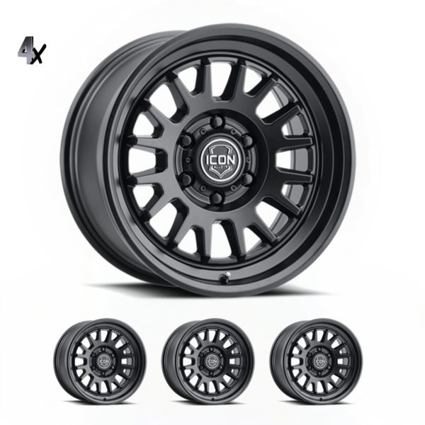 SILVERADO/SUBURBAN/SIERRA 1500 (17×8.5) 4x ANZA SATIN BLACK 6×5.5 (0 OFFSET)