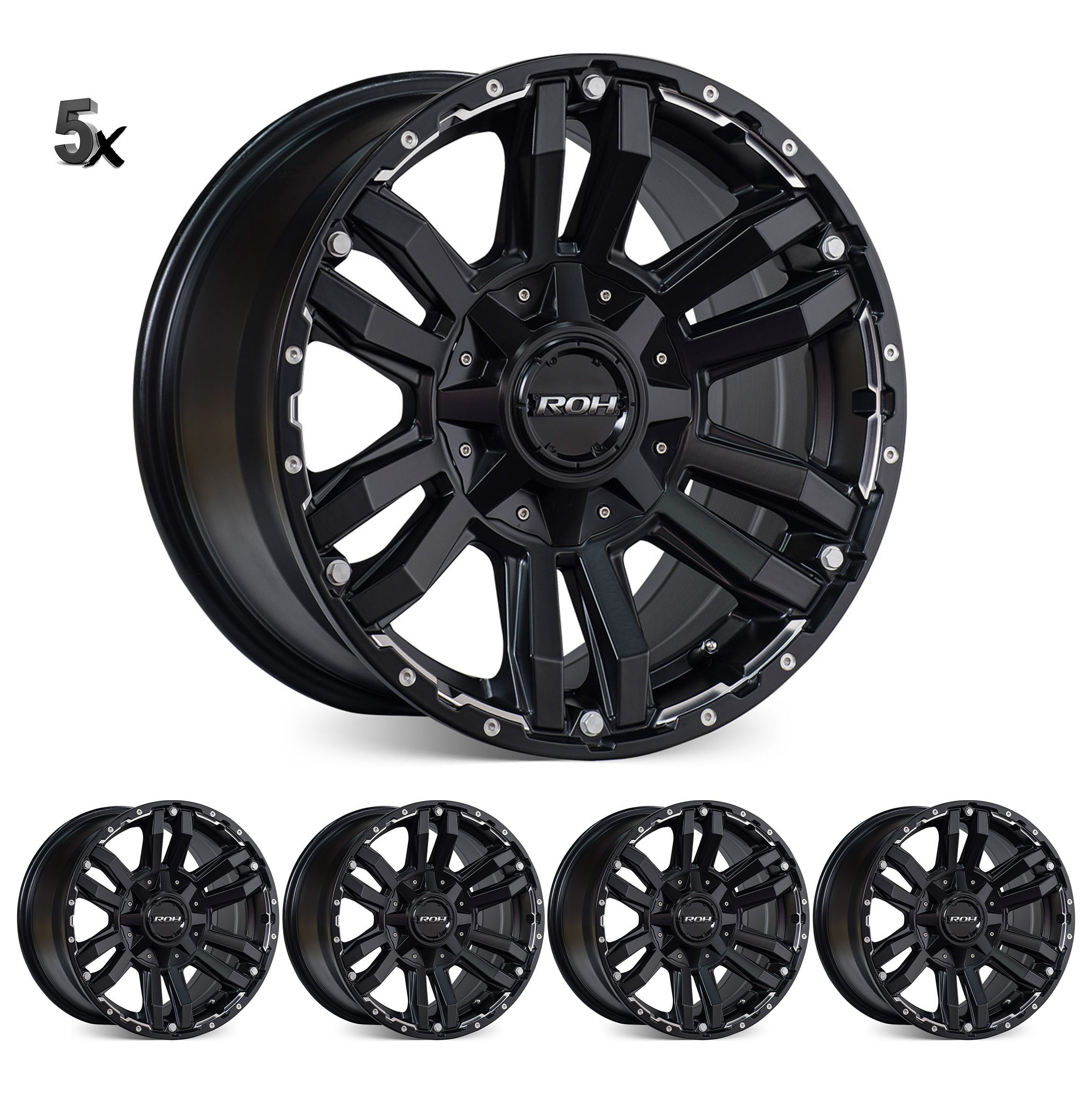 PRADO 120/150 (17X9) 5x VAPOUR WHEELS (6/139) +12 OFFSET