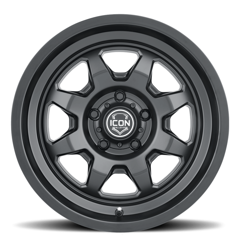 (17×8.5) 4x NUEVO SATIN BLACK 6×5.5 (0 OFFSET)